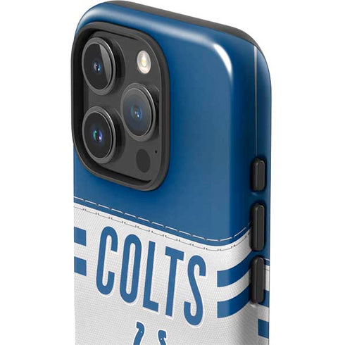 NFL Indianapolis Colts White Striped iPhone 16 Pro Impact Case